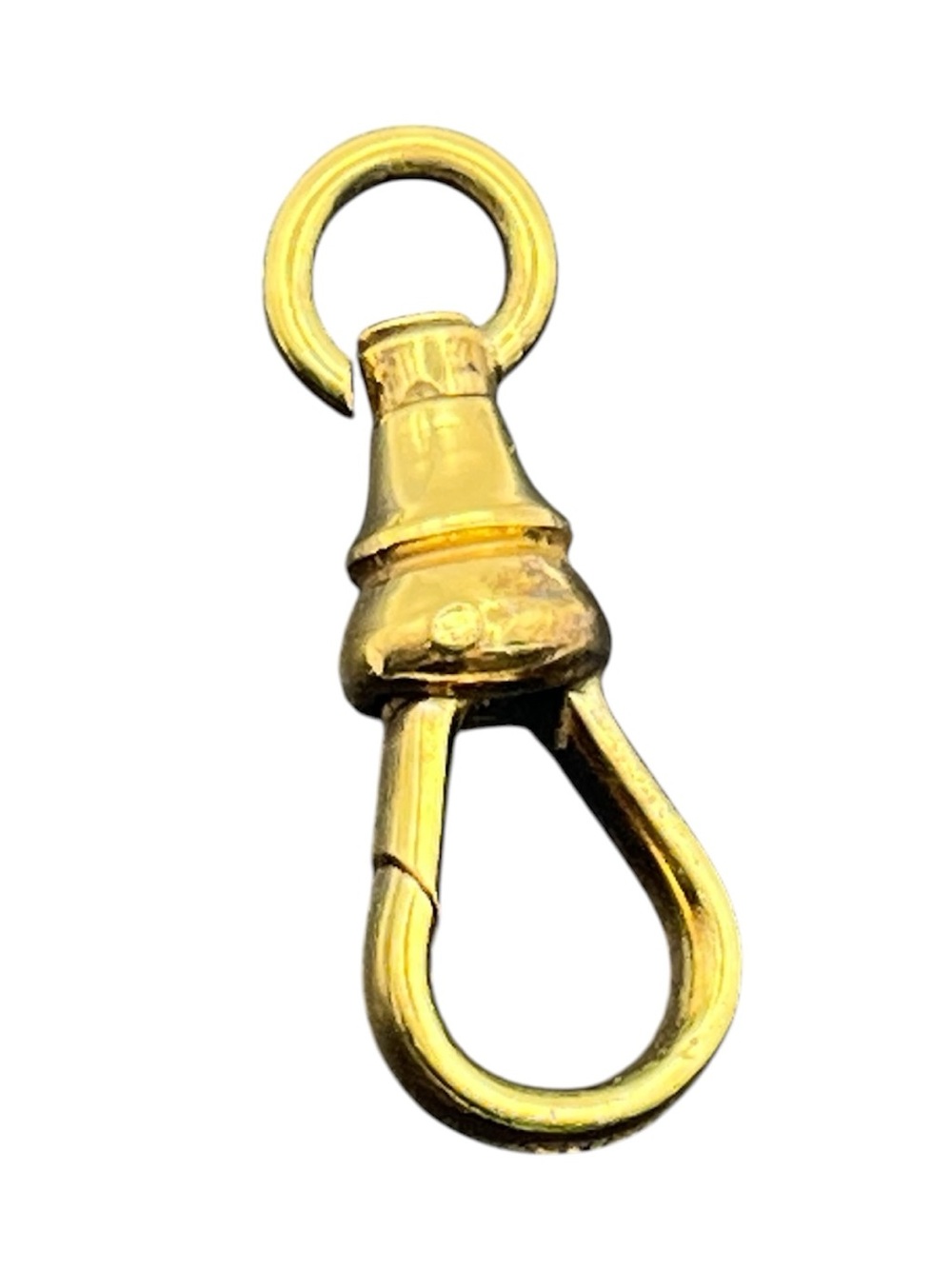 12k gold filled Albert swivel dog clip for pocket watch chain vintage pendant